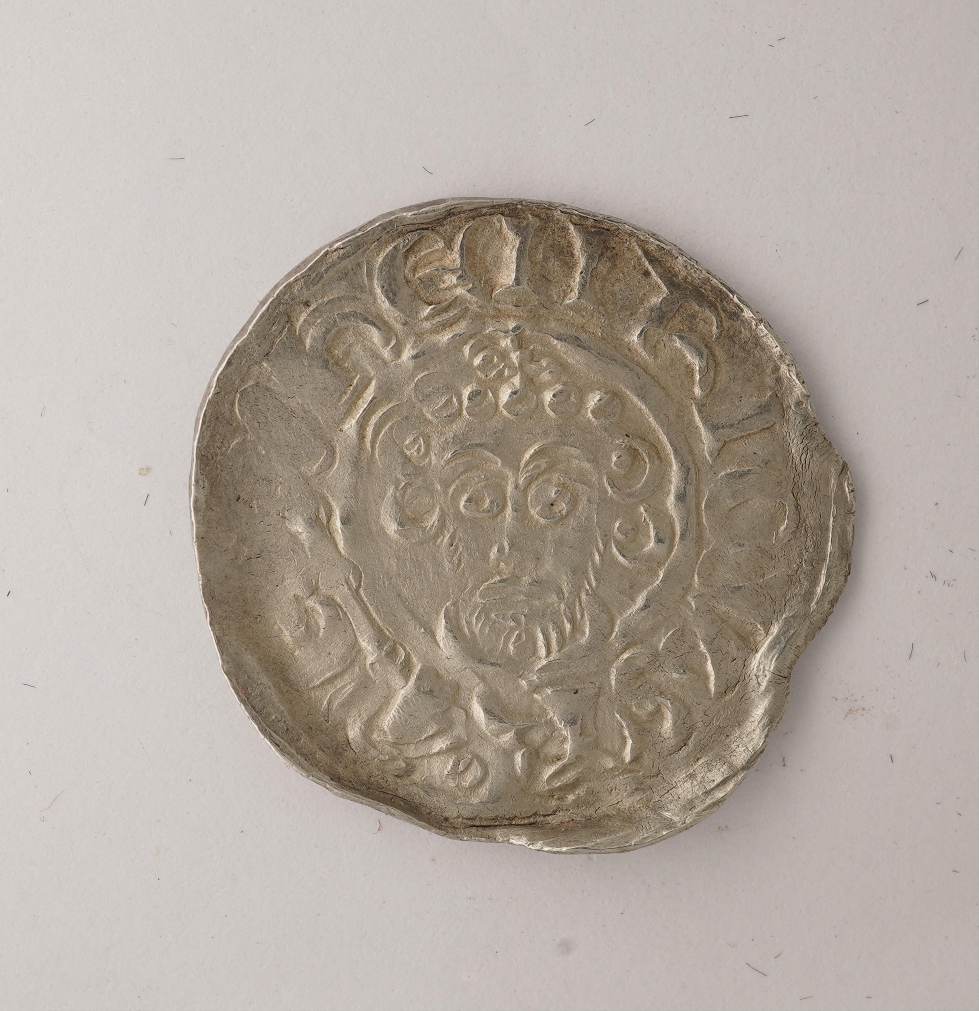 British hammered coins, John (1199-1216), silver short cross penny, class 5c, Ipswich, moneyer Johan, S. 1352, 1.41g, cleaned, fine or better